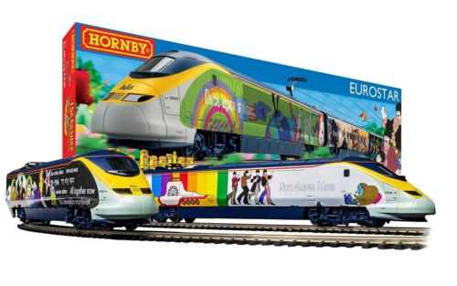 Hornby R1253 The Beatles Yellow Submarine Eurostar Train Set Oo Scale