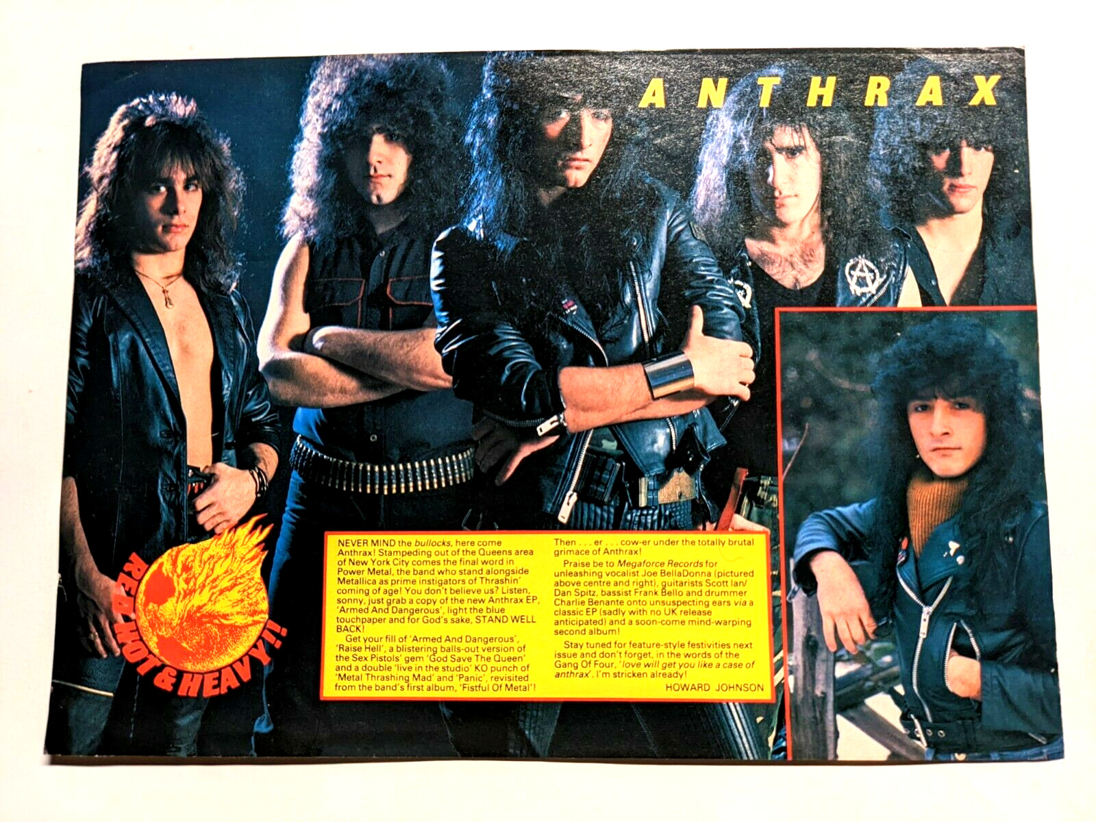 Anthrax / Scott Ian / Band Magazine Full Page Pinup Poster Clipping (4)