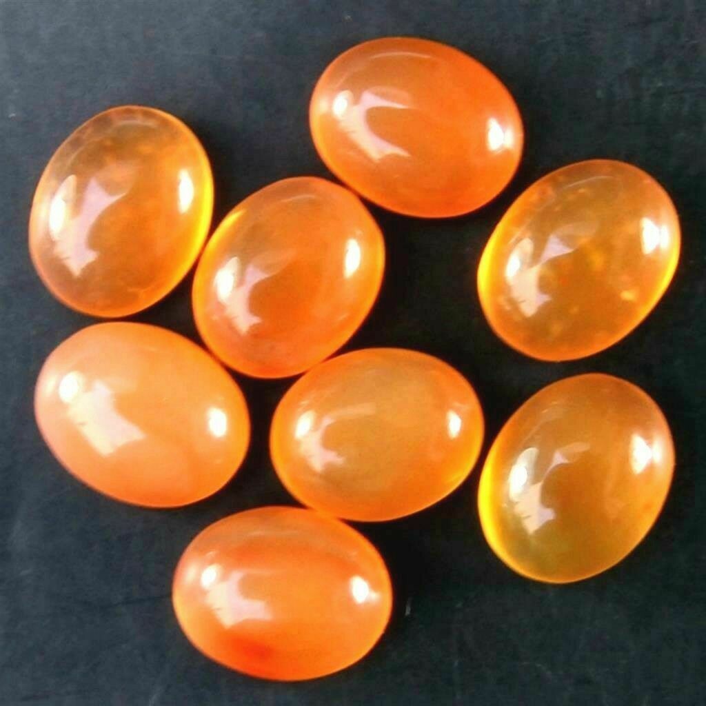 Wholesale Lot Of 9x7mm Oval Cabochon Natural Carnelian Loose Calibrated Gemstone