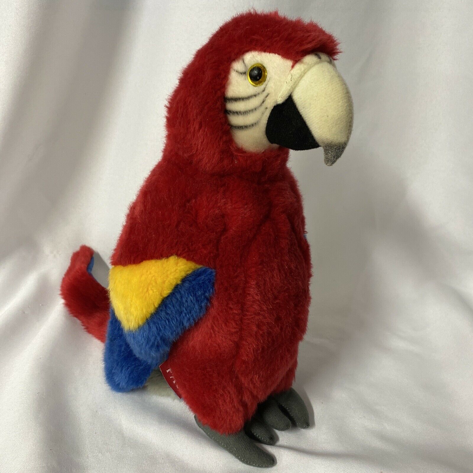 Fao Schwartz Scarlet Macaw Parrot Bird 11" Plush Stuffed Animal Toy Pirate Pal
