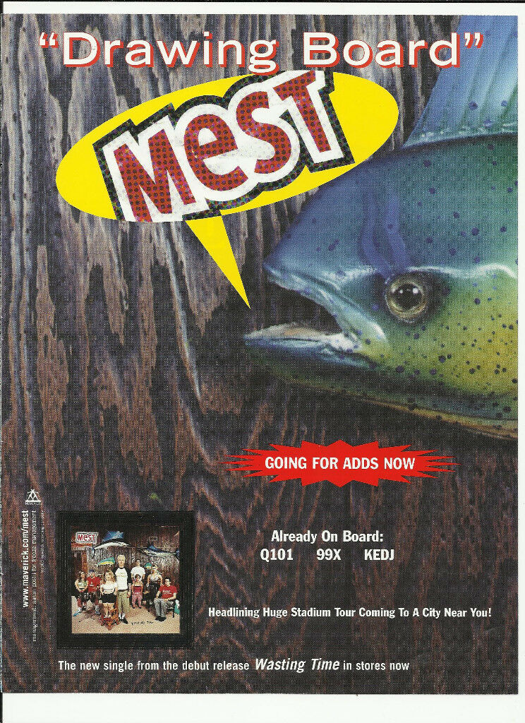Mest Drawing Board Trade Ad Poster Of 1999 Wasting Cd