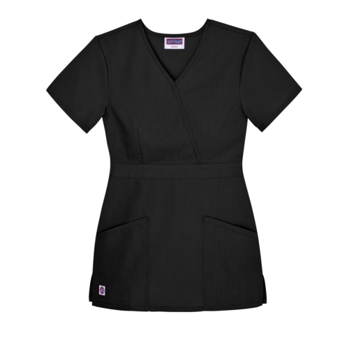 Sivvan Womens Uniforms Mock Wrap Nurse Medical Scrub Top Fit Crossover Semi-v