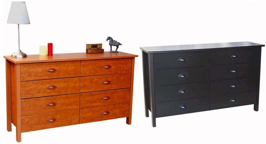 Nouvelle 8 Drawer Dresser Chest Bedroom Furniture - 5 Colors _new