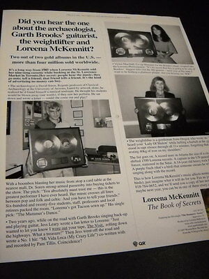 Loreena Mckennitt Did You Hear The One... 1997 Book Of Secrets Promo Poster Ad