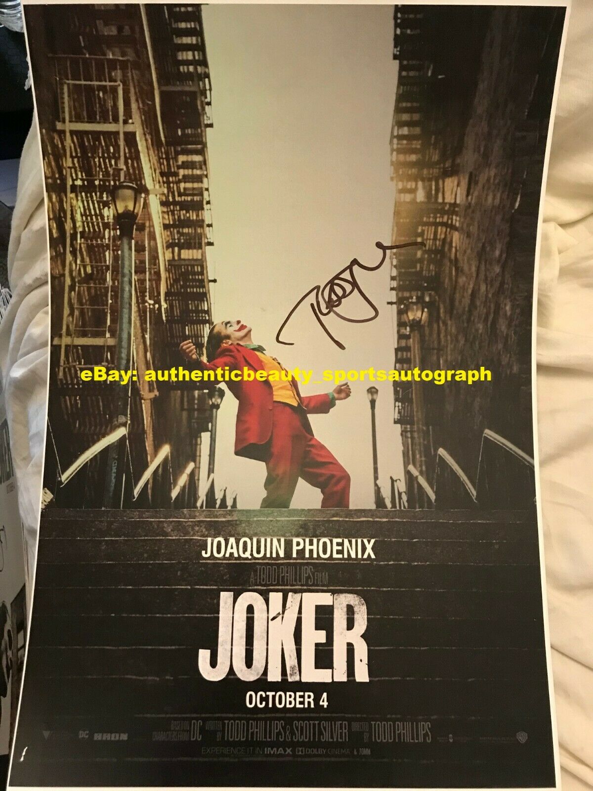 Joker Joaquin Phoenix Robert De Niro Beetz Todd Phillips Signed 12x18 Reprint Rp