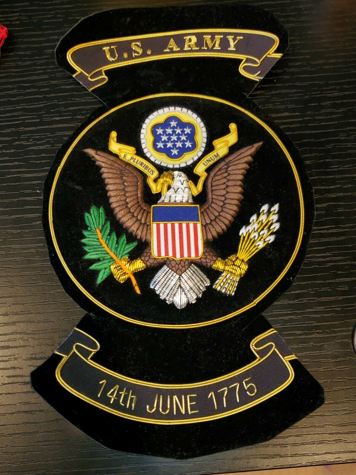 150s 60s Us Army Korean Made 6 X 12 Inch Bullion Patch Cold War A Beauty!