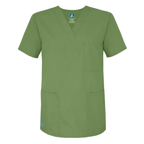 Adar Unisex Medical Nursing Workwear Uniform Multi Pocket V-neck Scrub Top
