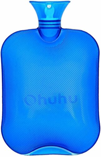 Ohuhu 2l Hot Water Bottle For Pain Relief Hot Therapy Classic Transparent Blue