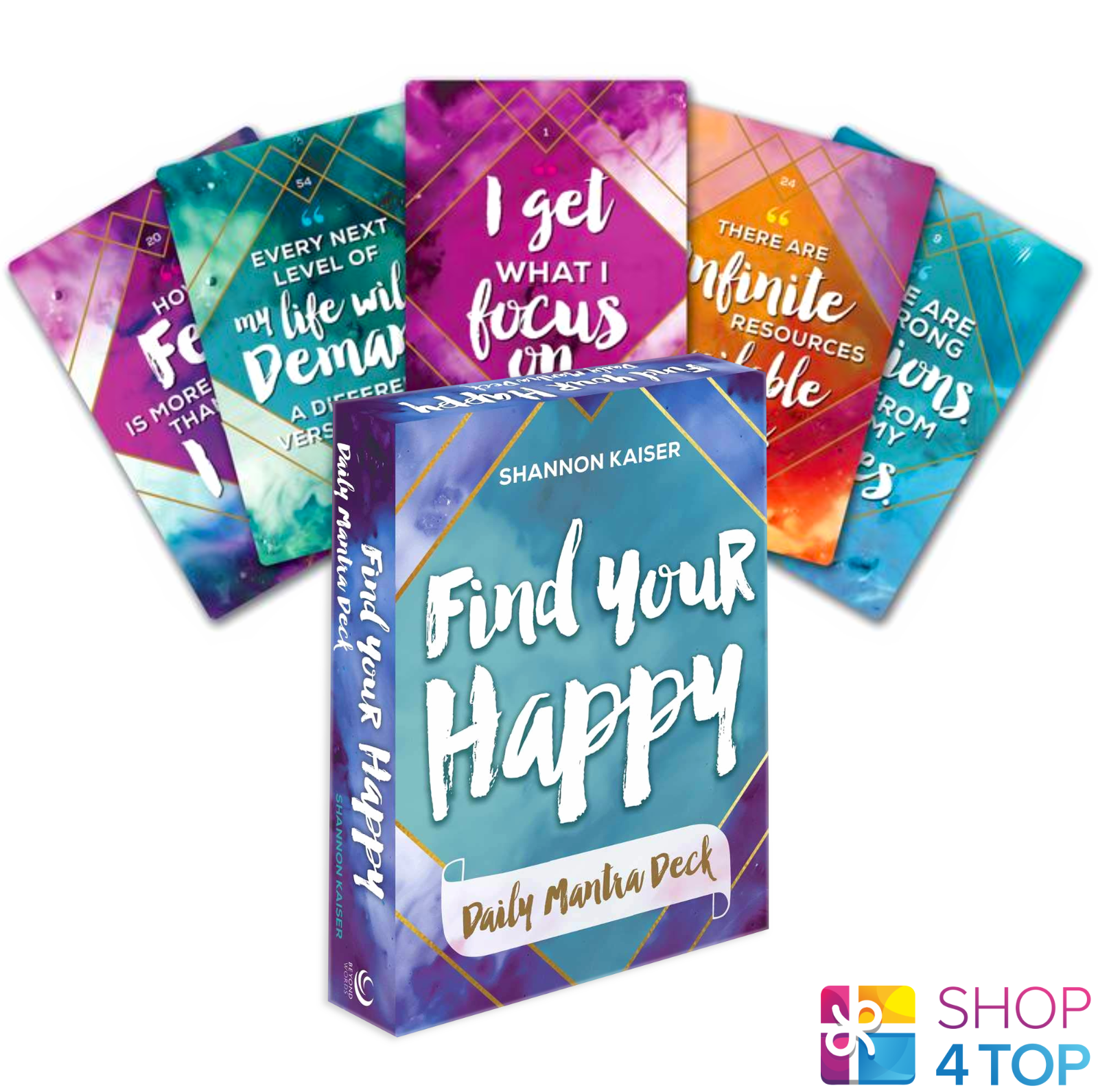 Find Your Happy Daily Mantra Cards Deck Beyond Words Esoteric Affirmation New