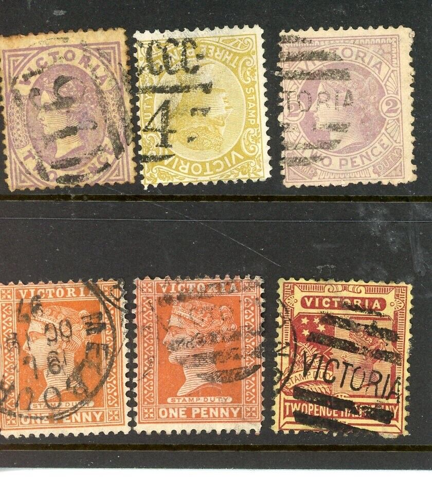 Victoria--lot Of 6 Different Stamps Scott #135, #184-#149,#169-#169a, & #172