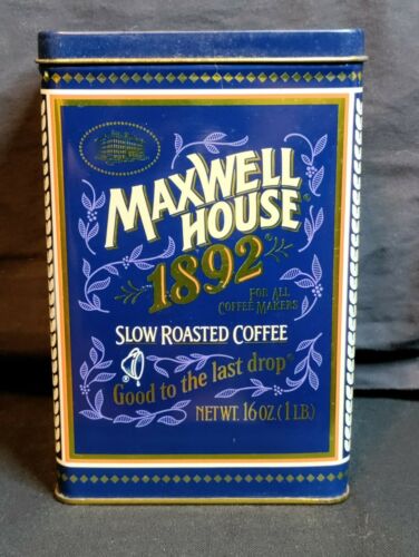 Maxwell House 1892 Coffee Tin 100 Year Anniversary 16 Oz