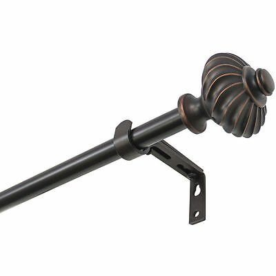 Twist Knob Curtain Rod Set - Two Sizes, Two Colors