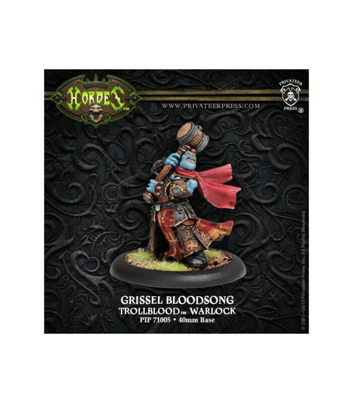 Warmachine Hordes Grissel Bloodsong Trollblood Warlock Pip71005