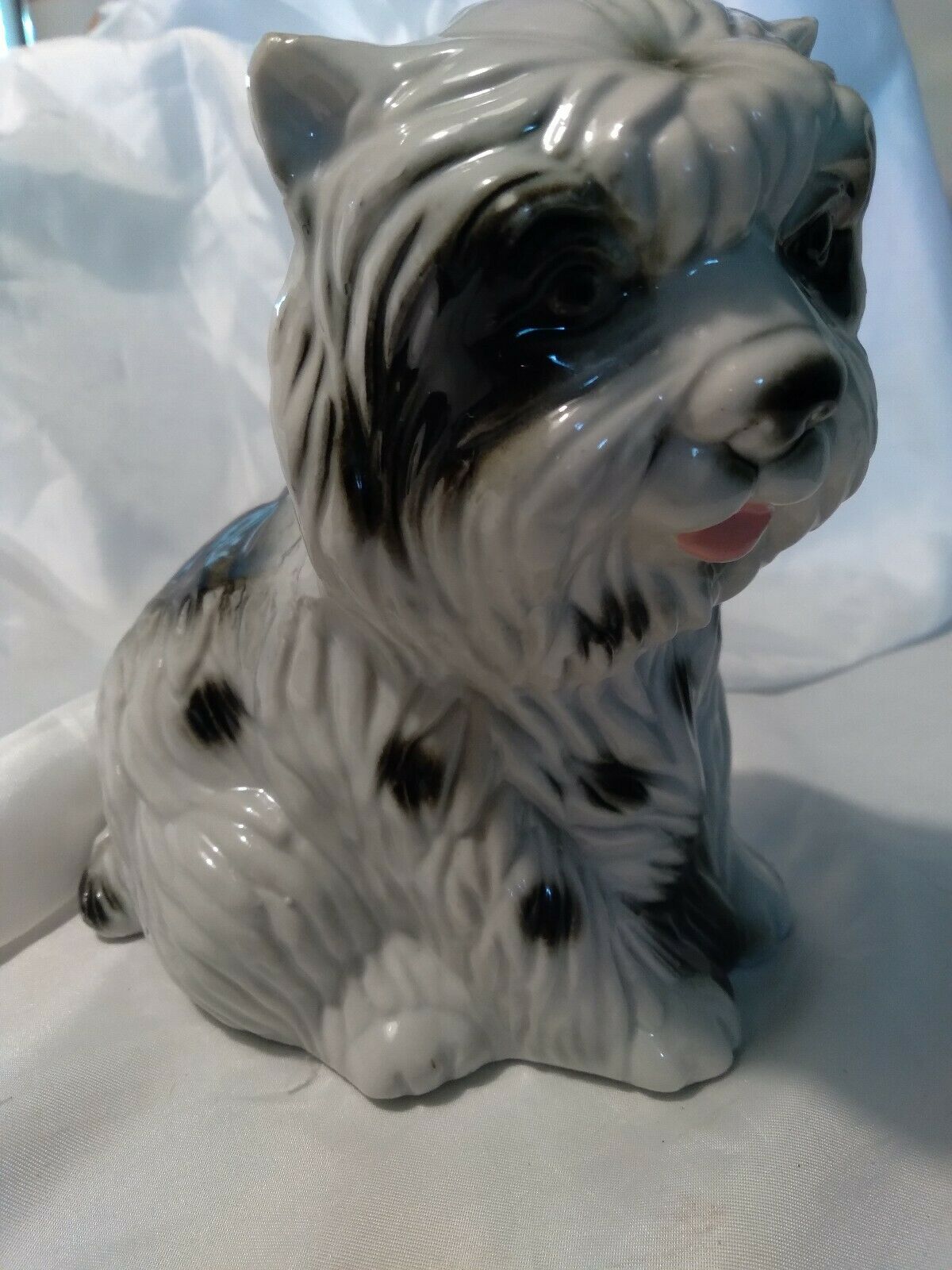 Vintage Porcelain Yorkshire Terrier Figurine Made Inbrazil