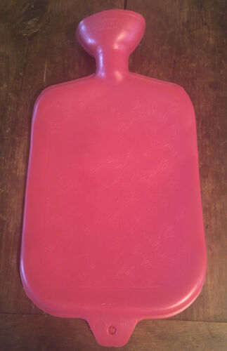 Vintage Red Rubber Hot Water Bag Sore Back Muscles Cramps Preowned 🦋