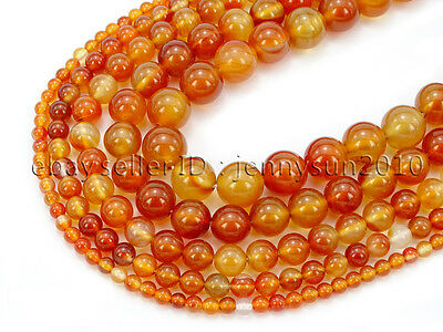 Red Carnelian Natural Agate Gemstone Round Beads 15.5'' 4mm 6mm 8mm 10mm 12mm