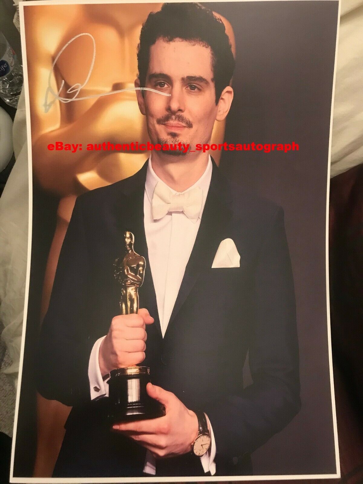 Damien Chazelle Signed Oscars Winner Trophy Director La La Land 12x18 Reprint Rp
