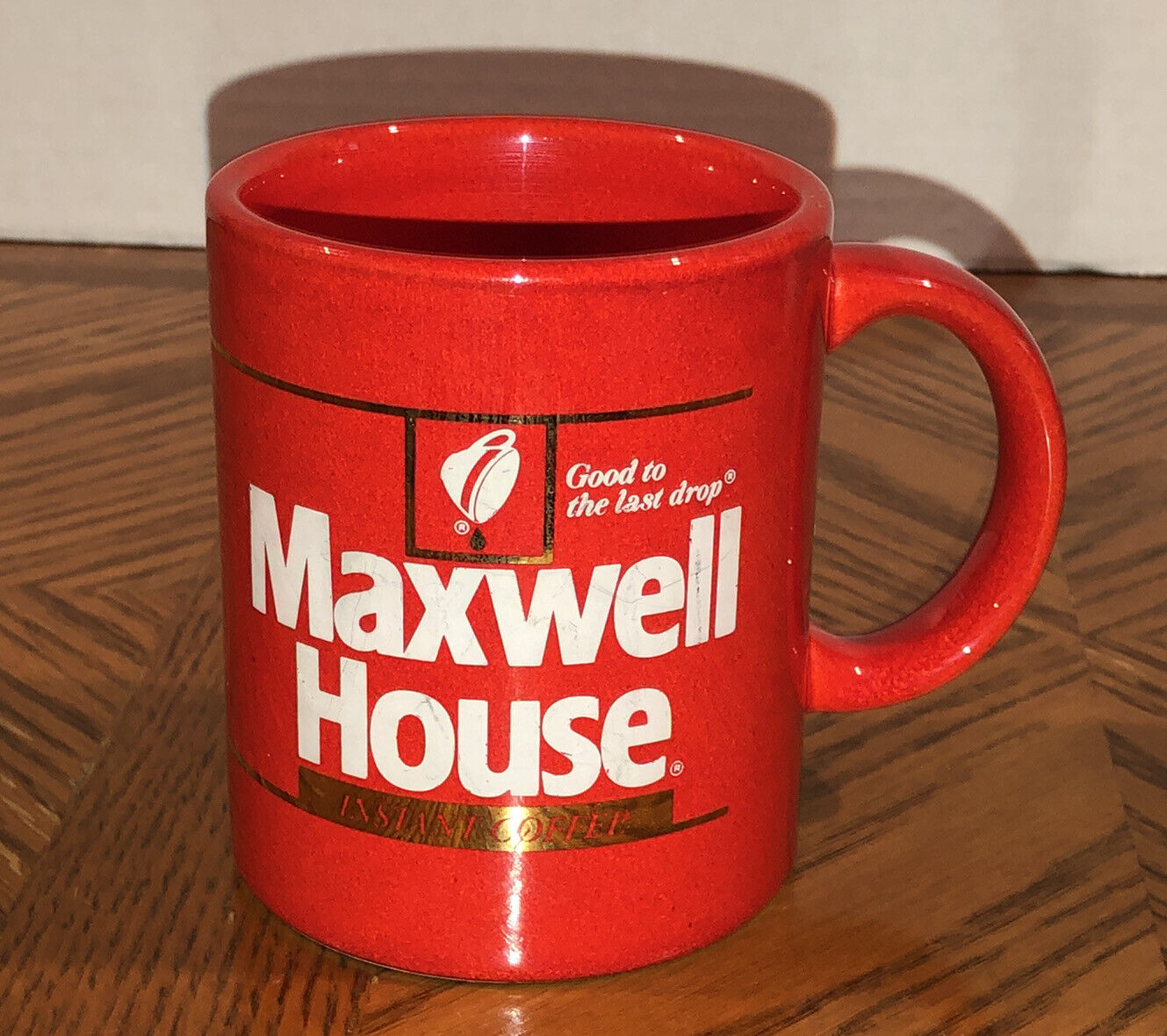 Vintage Maxwell House Instant Coffee “good To The Last Drop” Mug Orange Japan