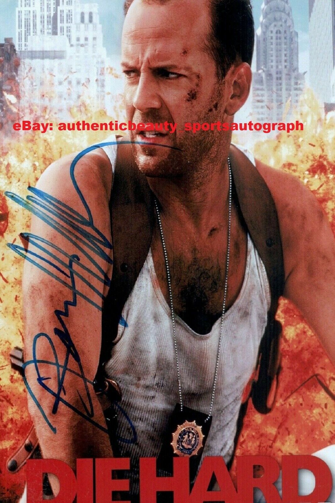 Bruce Willis Die Hard Hollywood Movie Auto Signed 12x18 Poster Photo Reprint Rp
