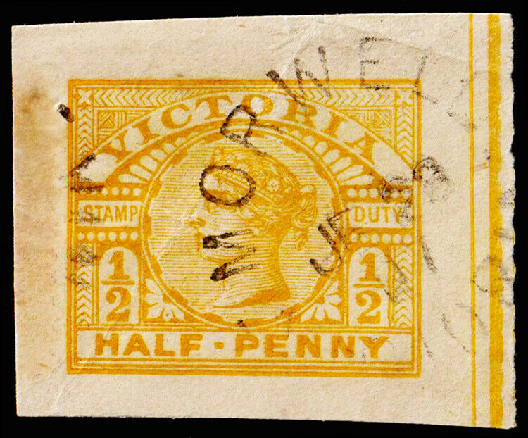 Victoria 1/2 Penny Envelope Stamp (1899) Used F-vf M
