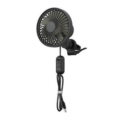 Car Vent Usb Fan 3 Speed Oscillating Led Cooling Fan For Suvs Truck Automobiles
