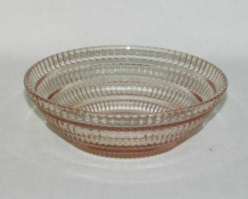 Hazel Atlas Glass Co. Beehive Pink Small Round Berry Bowl