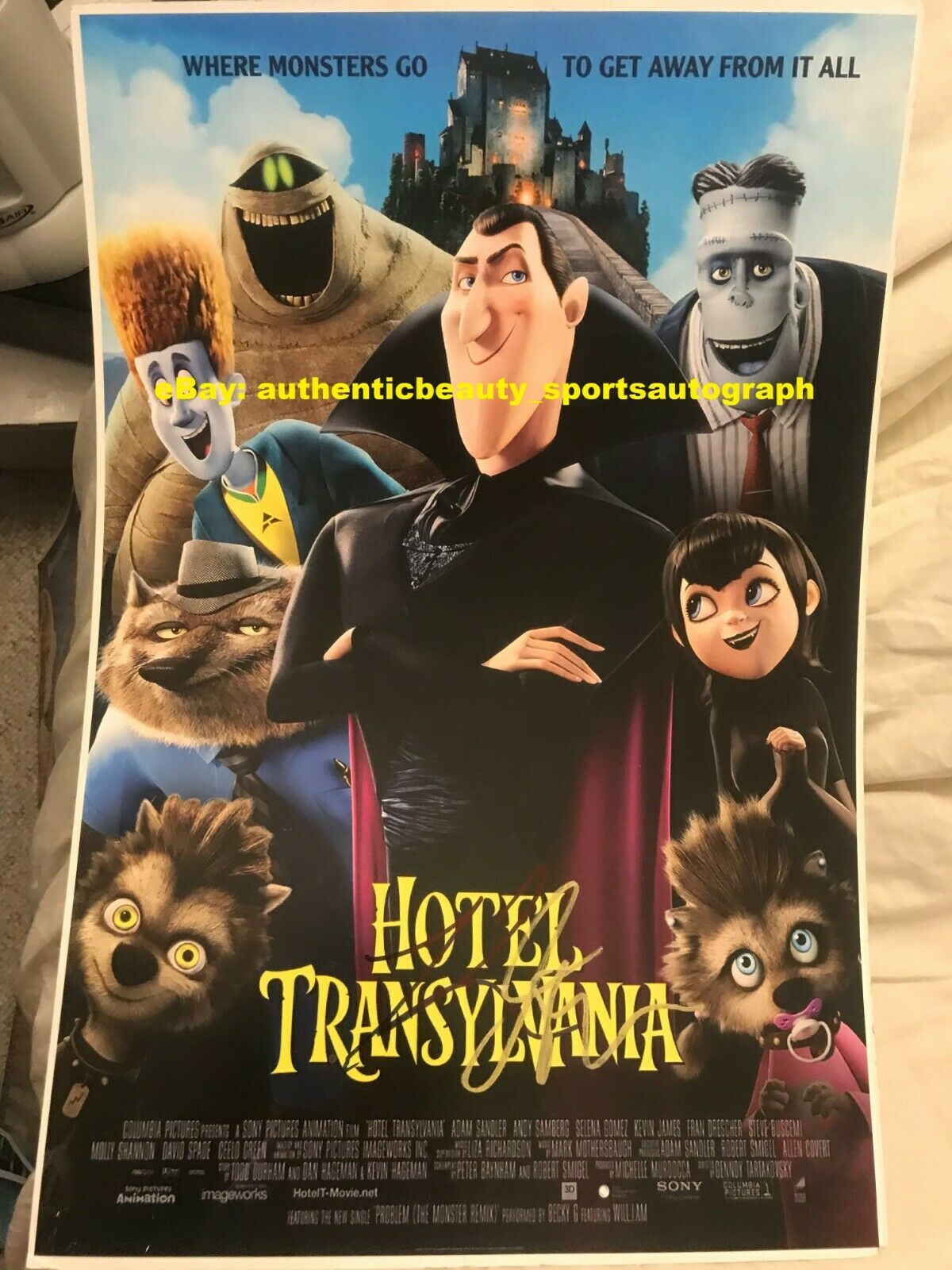 Hotel Transylvania Adam Sandler Selena Gomez Andy Samberg Signed 12x18 Reprint