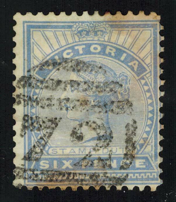Victoria Scott 165 6d Qv Watermarked V And Crown With Numeral 72 Sale Cancel.