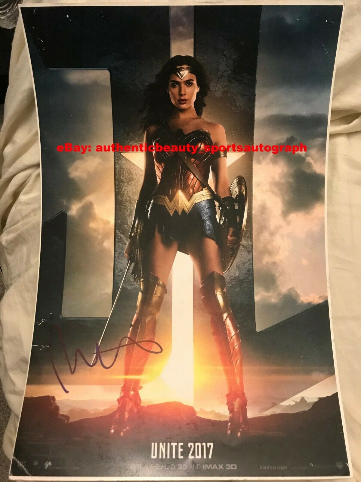 Justice League Wonder Woman Dc Hero Gal Gadot Patty Jenkins Signed 12x18 Reprint