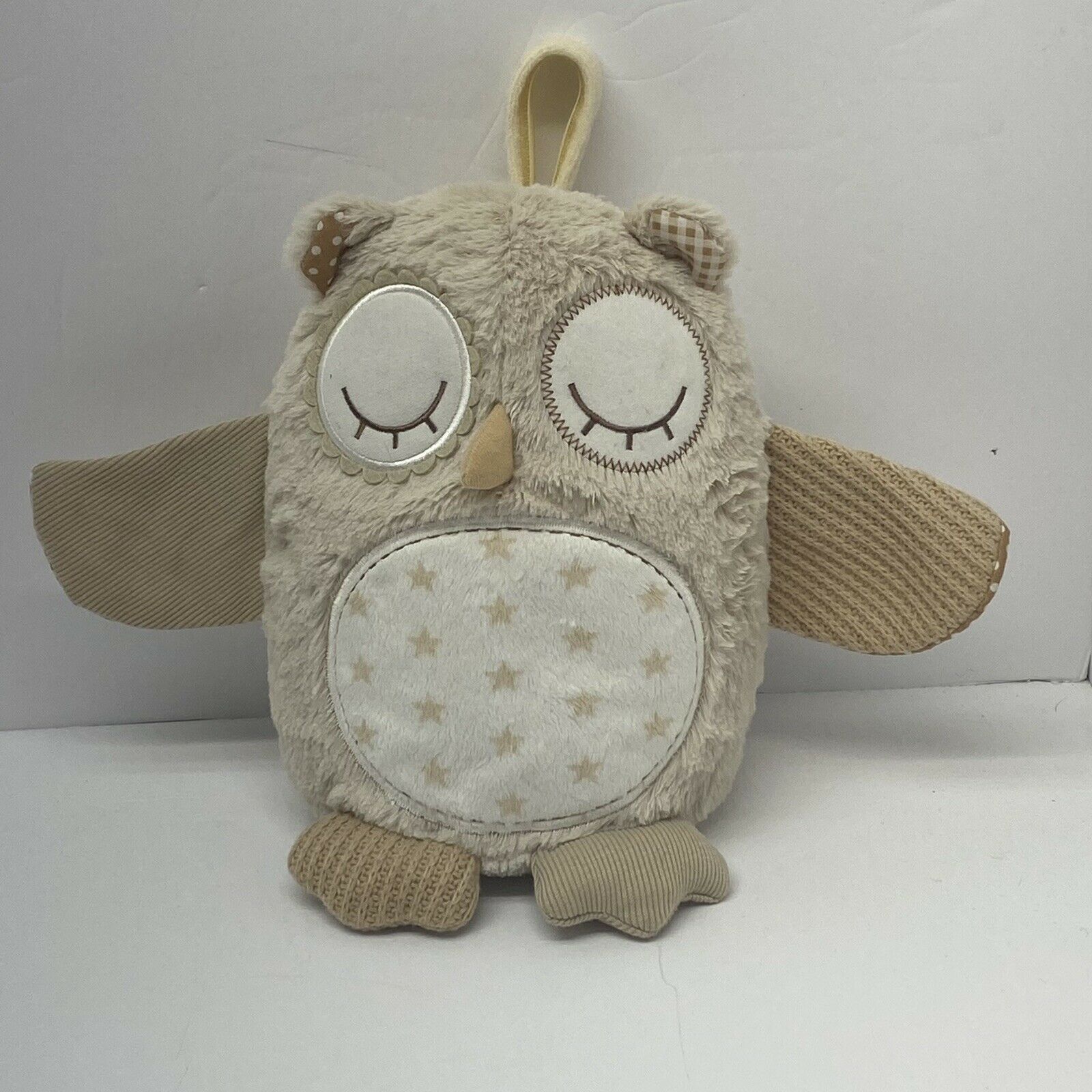 Cloud B Sunshine Owl White Noise Machine Soothing Sleep Baby Plush Toy 7" Tall