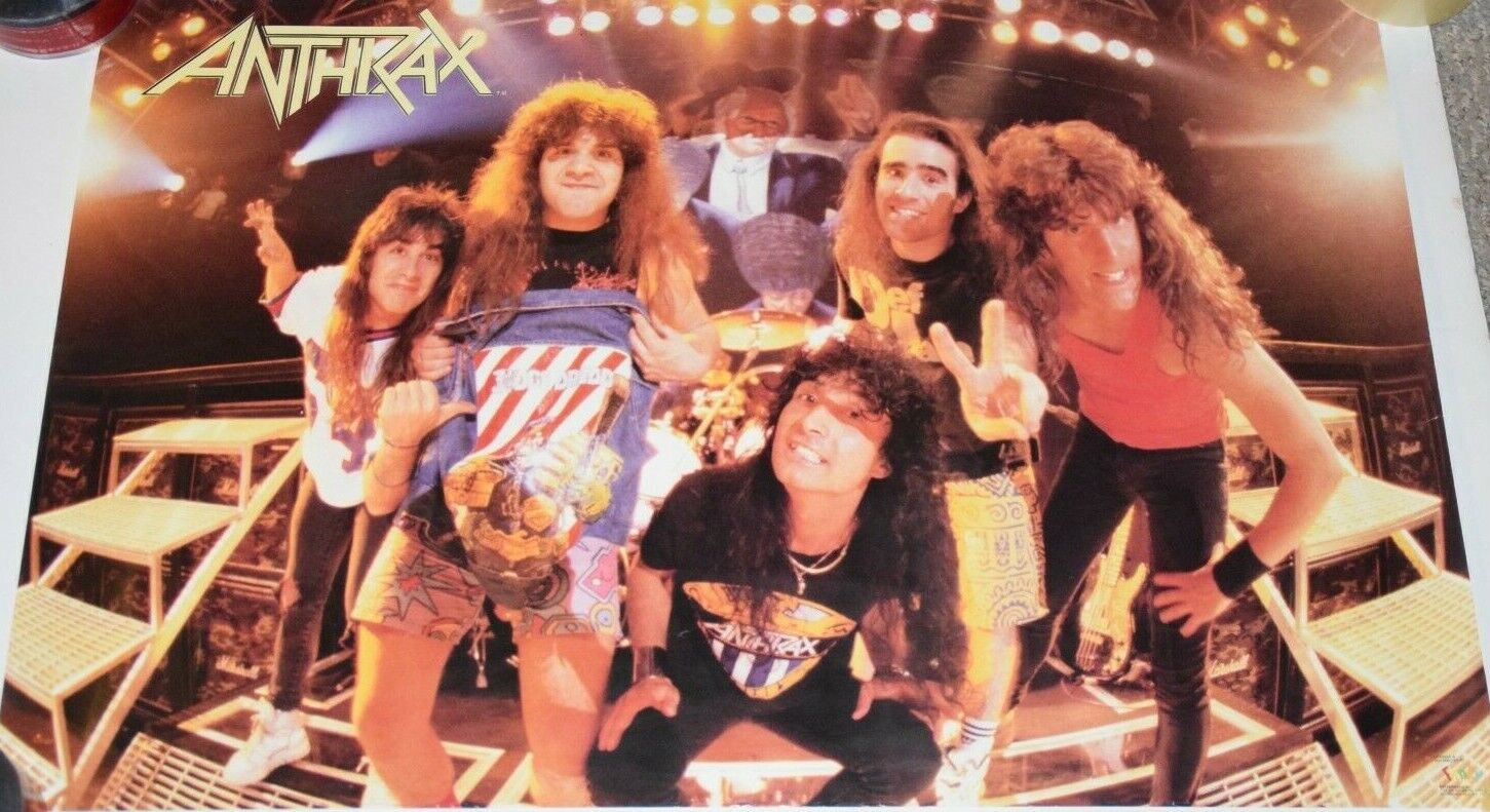 Vintage 1980's Anthrax Heavy Metal Band Poster 1987