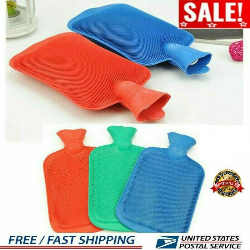 Thick Rubber Hot Water Bottle Bag Warm Relaxing Heat Cold Therapy Large 1000ml