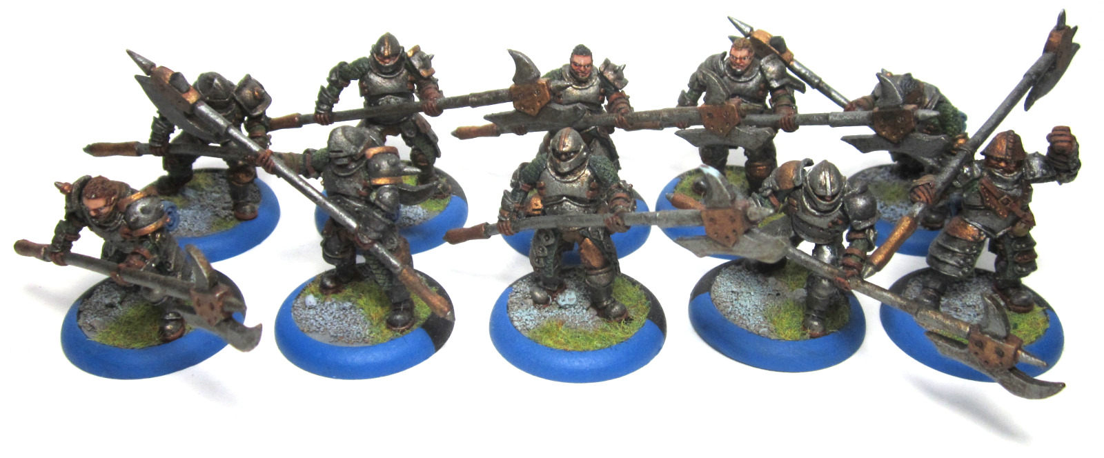 Privateer Press Warmachine Hordes Mercenaries Steelhead Halberdiers Painted
