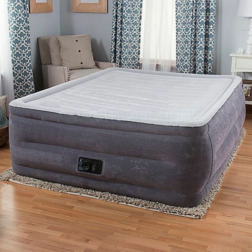 22" Queen Dura-beam Raised Air Mattress Bed Inflatable Pump Camping Blow Up